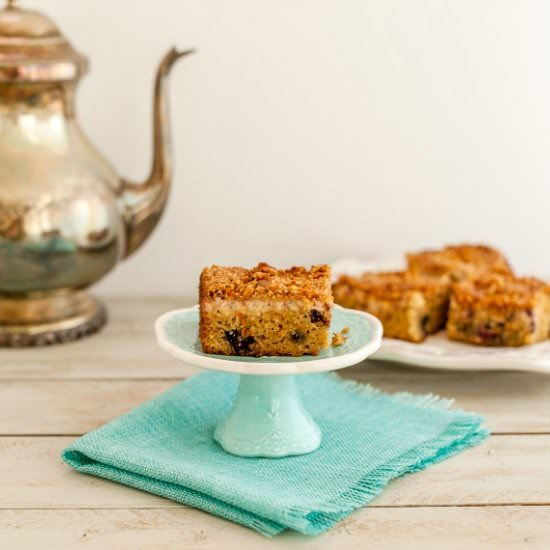 Blueberry Cream Crumb Cake