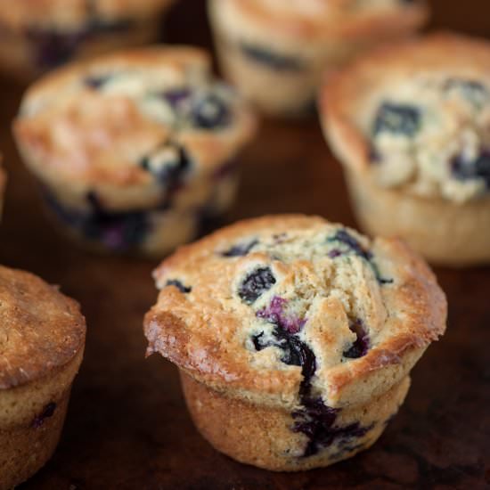 Brown Butter Blueberry Muffins