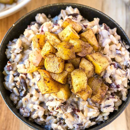 Healthy Apple Cinnamon Rice Pudding