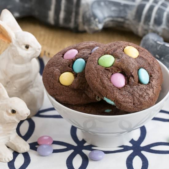Easter Candy Brownie Cookies