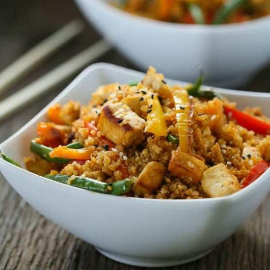 Vegetarian Dirty Thai Fried Quinoa