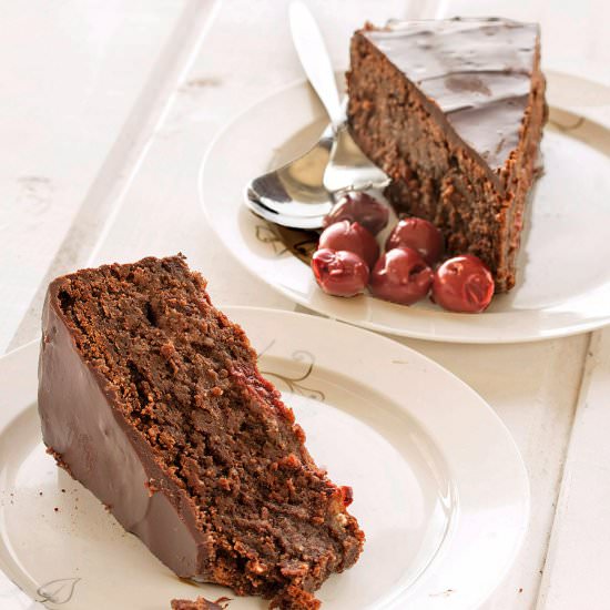 Flourless Cherry-Chocolate Fudge Cake