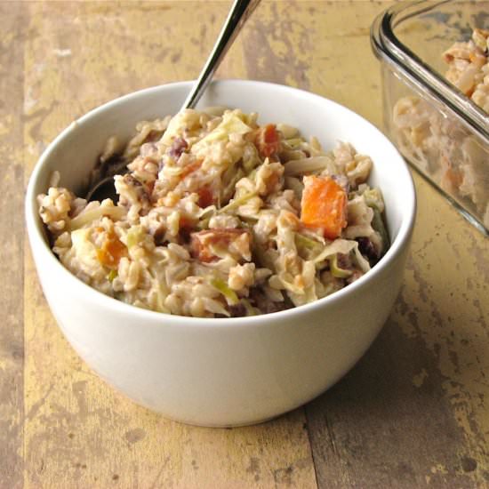 Rice, Sweet Potato Cabbage Salad