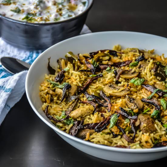 Mushroom Biryani/Rice