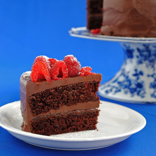 Chocolate-Raspberry Layer Cake