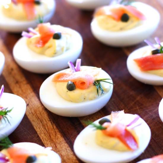 Lox Deviled Eggs