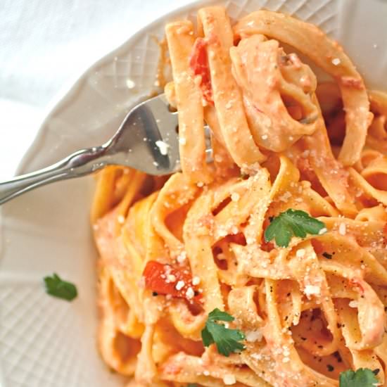 Roasted Red Pepper Alfredo