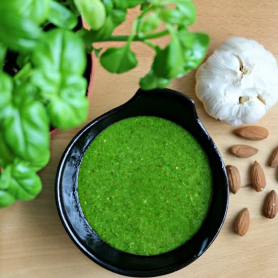 Simple Homemade Basil Pesto Sauce