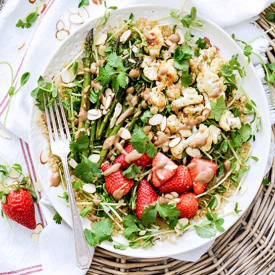 Quinoa and Pea Shoot Salad