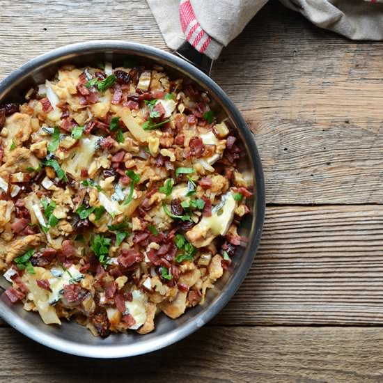Blue Cheese Chicken-Cauli Skillet