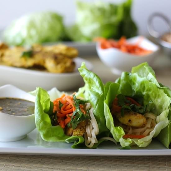 Thai Lettuce Wraps w/Tamarind Sauce