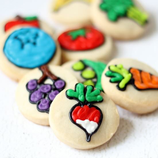 Mini fruit and veggie cookies