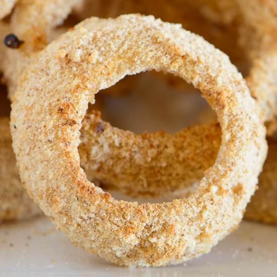 Baked Beer Battered Onion Rings