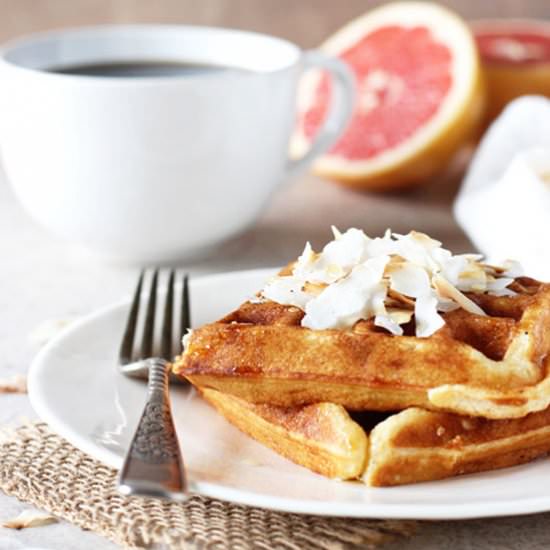 Grapefruit buttermilk waffles