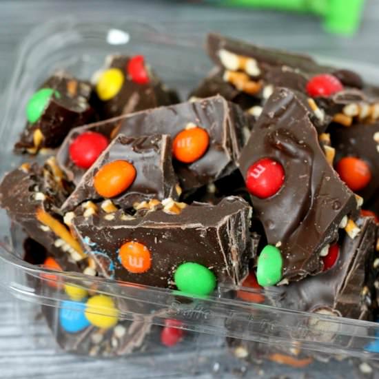 M&M’s Crispy Pretzel Bark