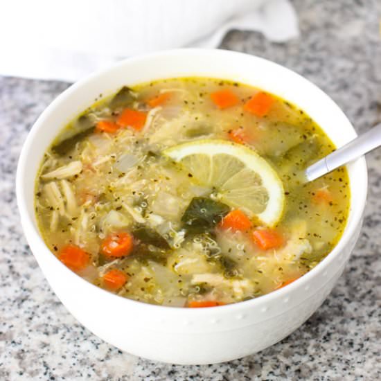 Lemon Chicken Quinoa Soup
