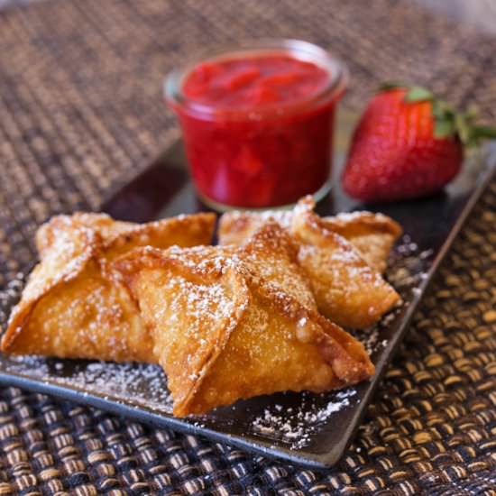 Strawberry Cheesecake Wontons