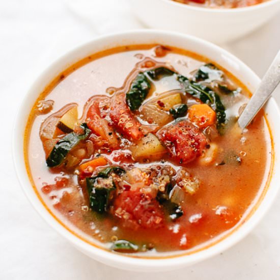 Quinoa Vegetable Soup with Kale
