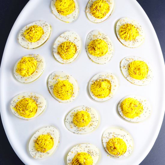 Smoked Salmon Deviled Eggs