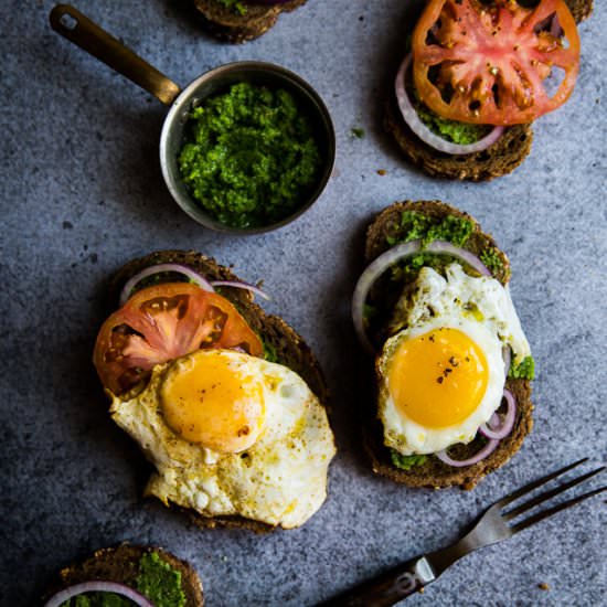 Indian Style Fried Egg Sandwich