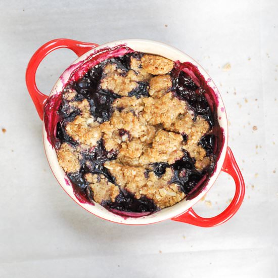 Pear and Blueberry Cobbler