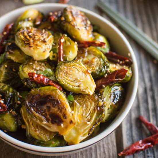 General Tso’s Brussels Sprouts