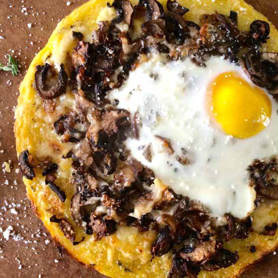 Polenta Pizza Ai Funghi