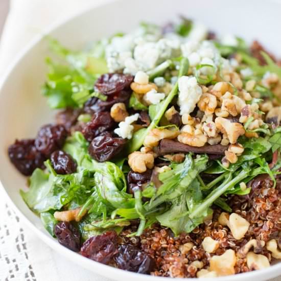 Baby Greens with Quinoa Salad