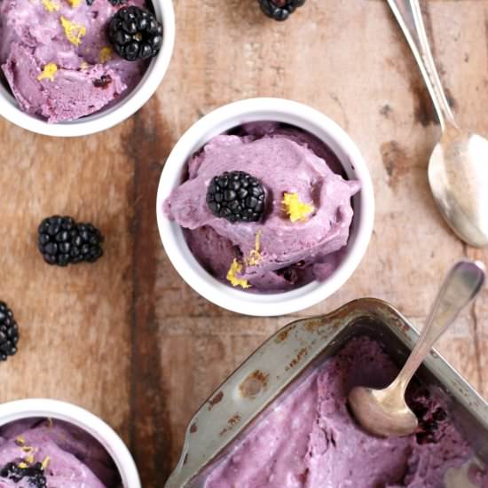 Blackberry Lemon Ice Cream
