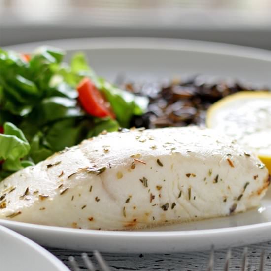 Baked Alaskan Halibut