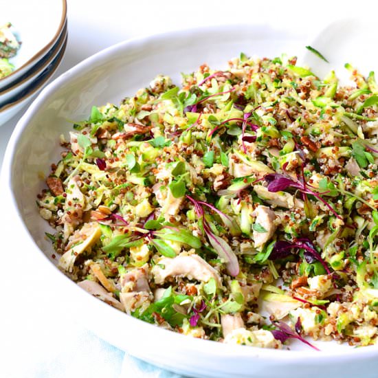 Chicken quinoa courgette salad