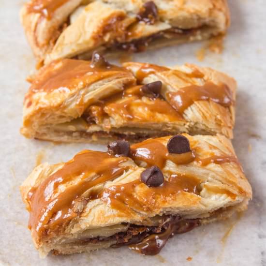 Chocolate Chip Biscoff Danish Braid