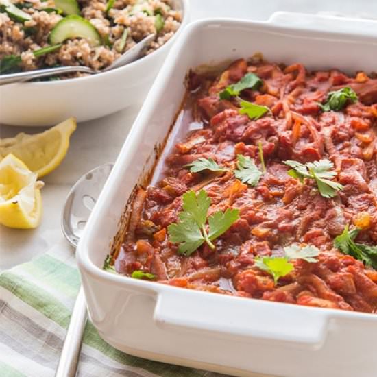 Tomato baked cod