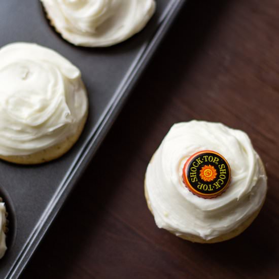 Shock Top Belgian White Cupcakes