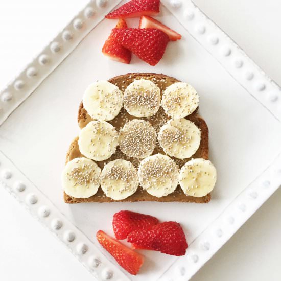 Sun Butter Banana & Chia Seed Toast