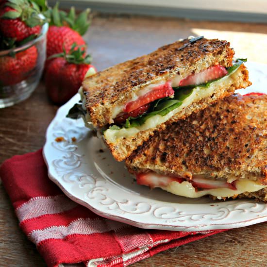 Strawberry and Basil Grilled Cheese