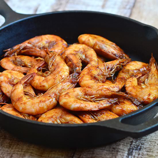 Shrimp with Oyster Sauce