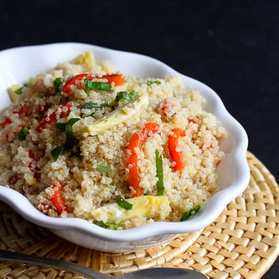 Lemon Quinoa with Artichokes