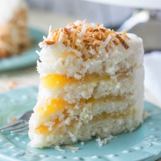 Coconut Lemon Layer Cake