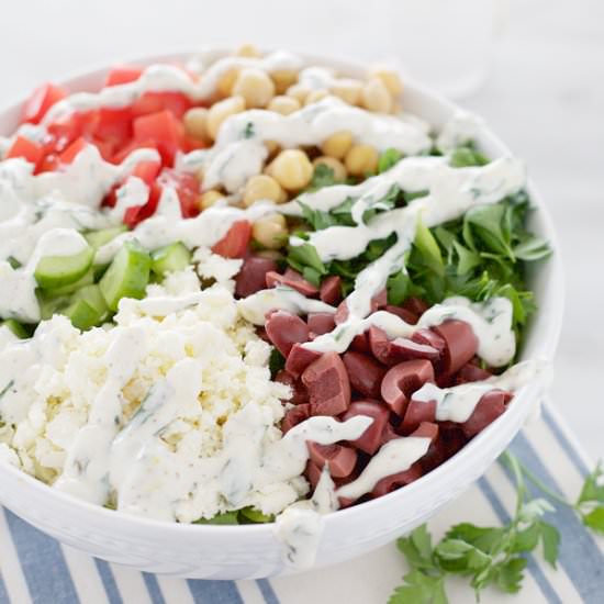 Chopped Greek Salad with Za’atar