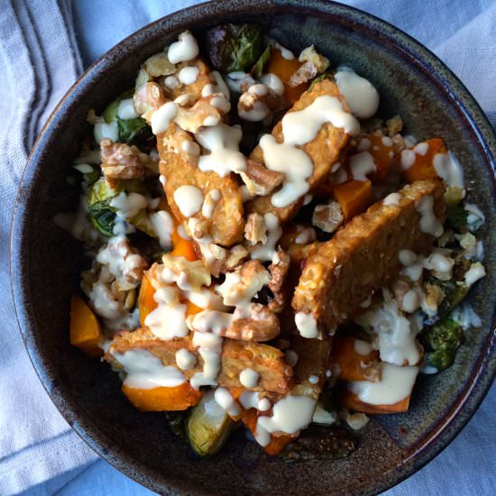 Winter Einkorn Squash and Brussels