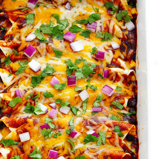 BBQ Chicken Enchiladas