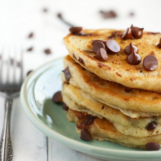 Vegan Chocolate Chip Pancakes