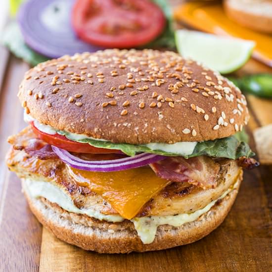 Tequila-Lime Chicken Burger