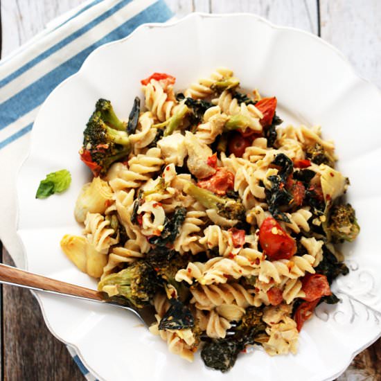 Pasta with Sunflower Seed Alfredo
