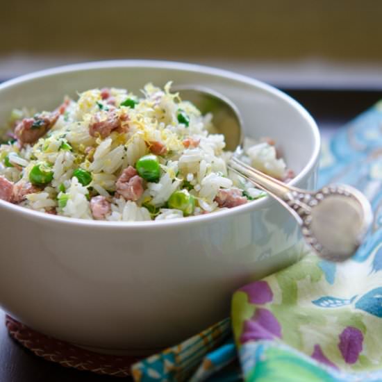 Sausage Pea Lemon Rice