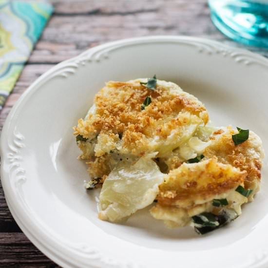 Kohlrabi Parmesan Bake