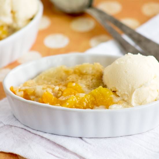 Drunken Peach Cobbler
