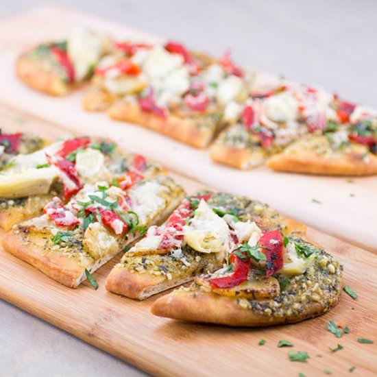 Mediterranean Style Flatbread Pizza