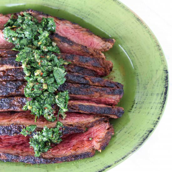 Grilled Sirloin Flap w/ Chimichurri